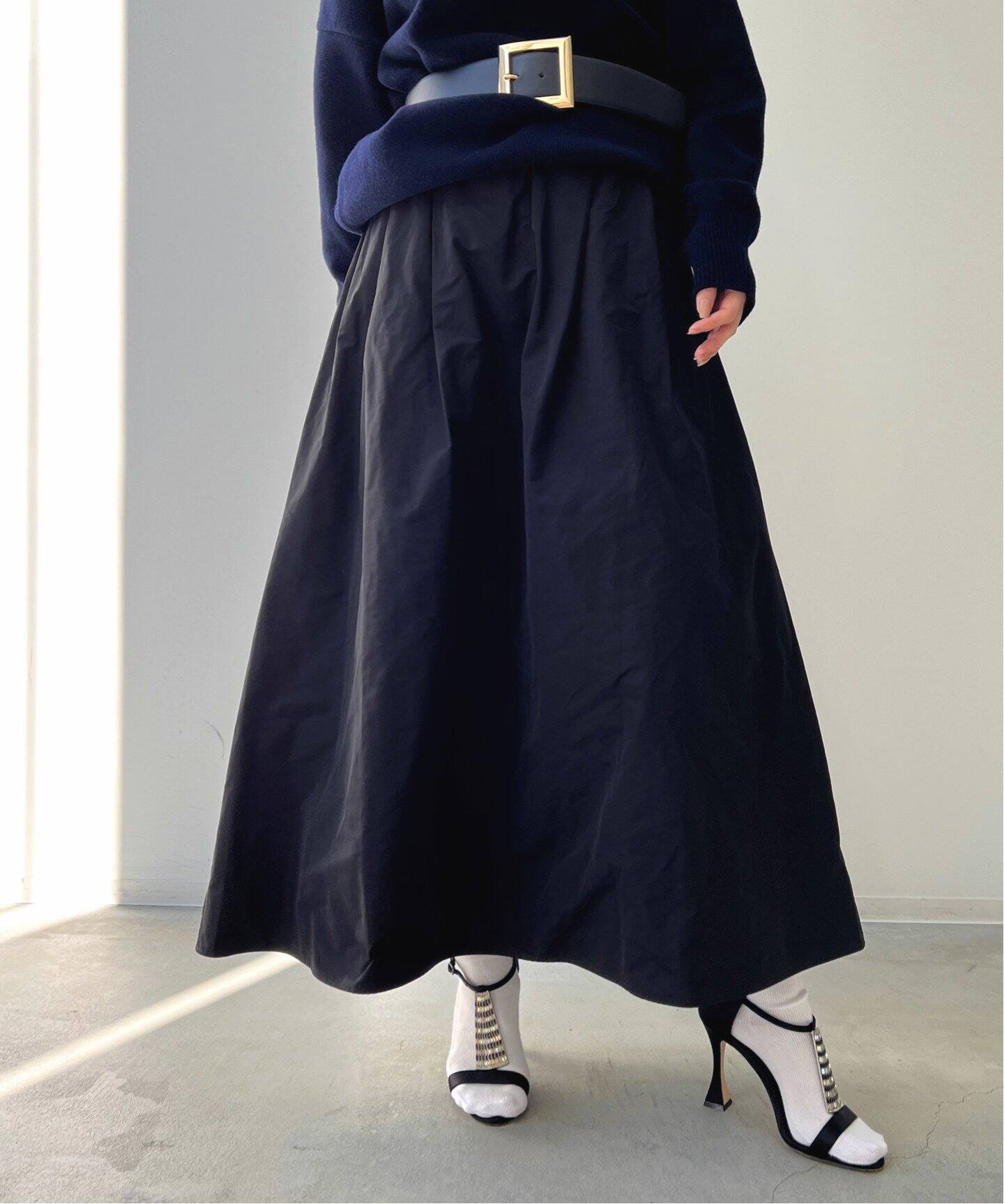 Grosgrain Volume Skirt（ロング・マキシ丈スカート）｜L 