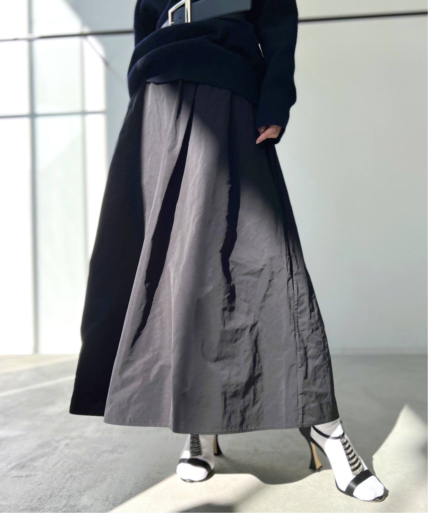 Grosgrain Volume Skirt（ロング・マキシ丈スカート）｜L