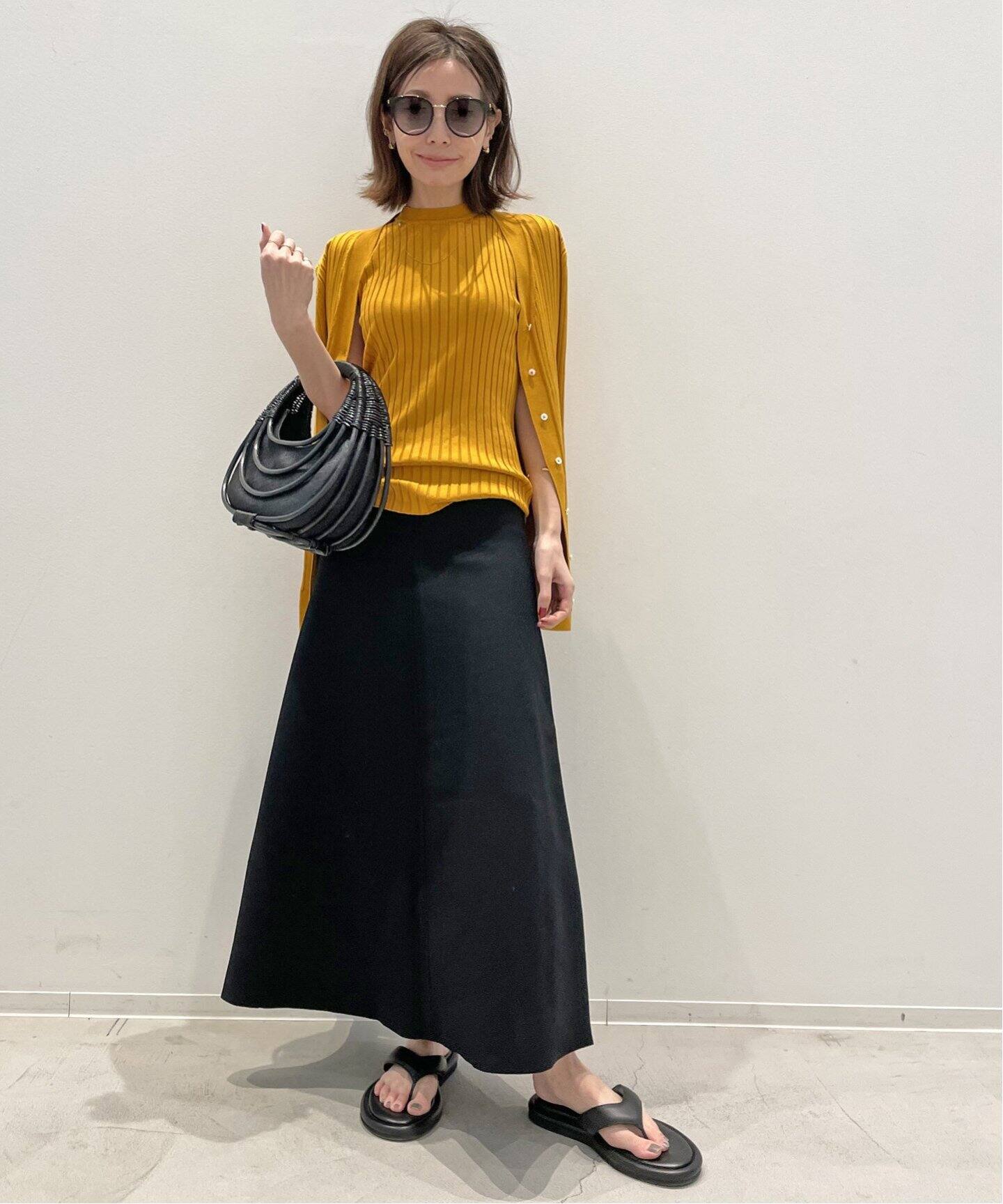 Knit Flare Skirt（ロング・マキシ丈スカート）｜L 