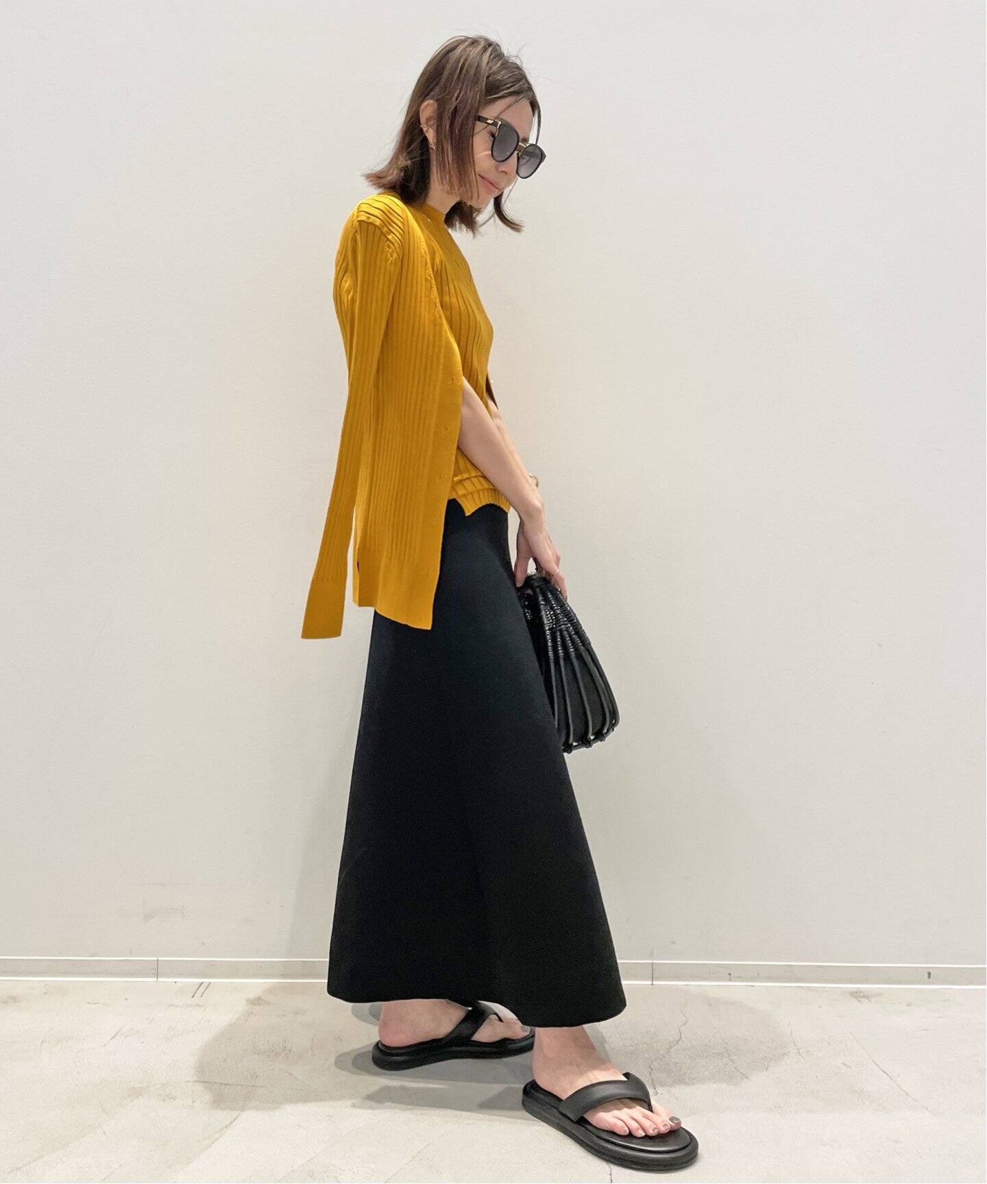 Knit Flare Skirt（ロング・マキシ丈スカート）｜L 