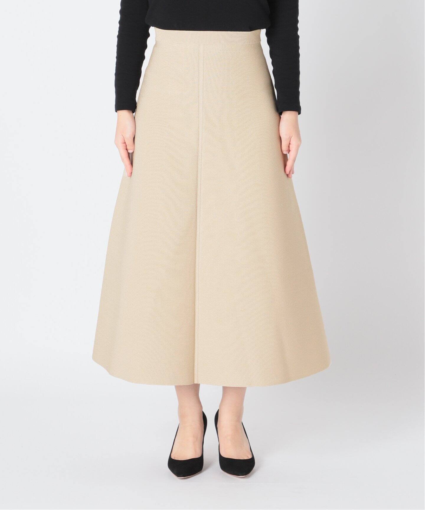 Knit Flare Skirt（ロング・マキシ丈スカート）｜L 
