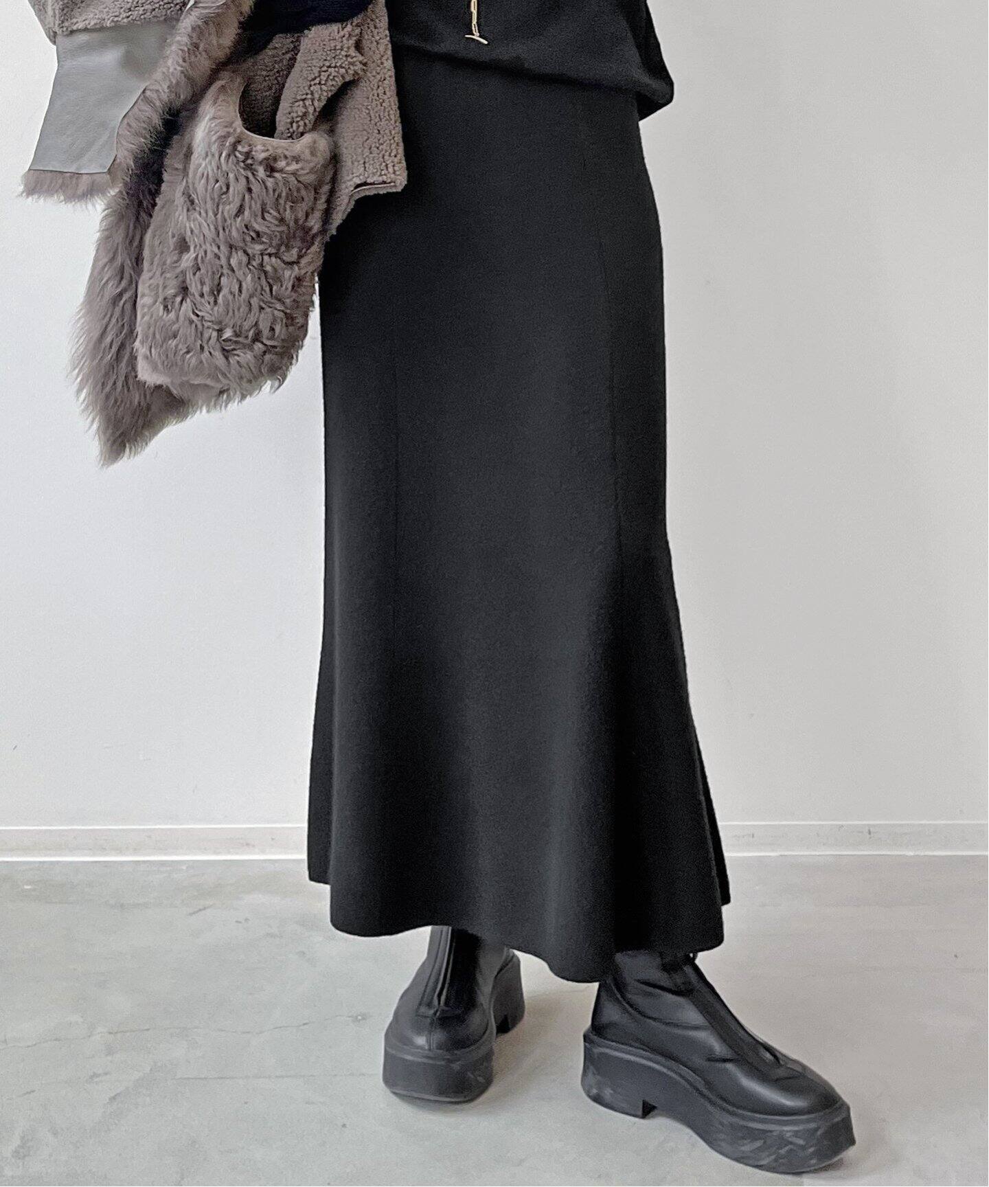 Knit Flare Skirt（ロング・マキシ丈スカート）｜L 