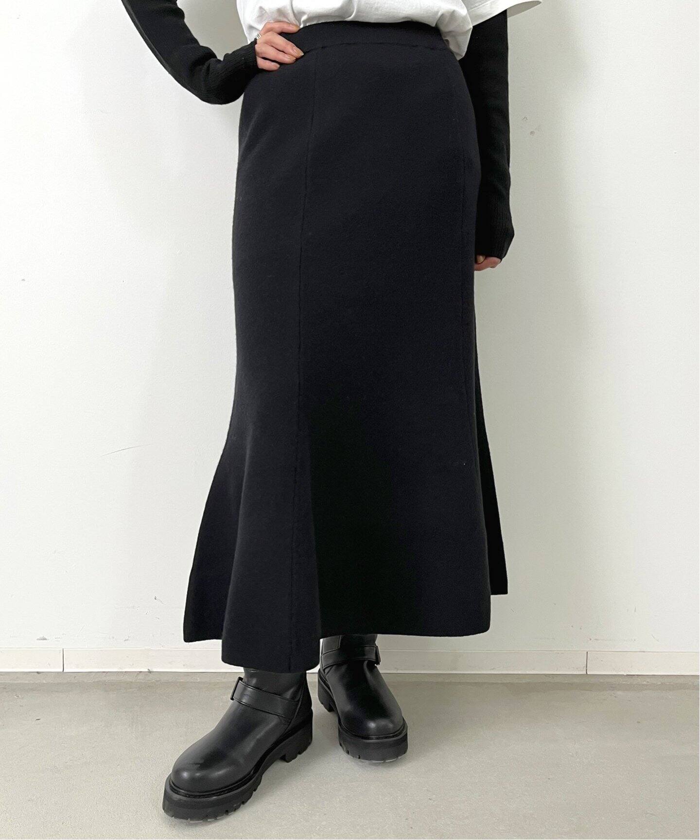 Knit Flare Skirt（ロング・マキシ丈スカート）｜L 