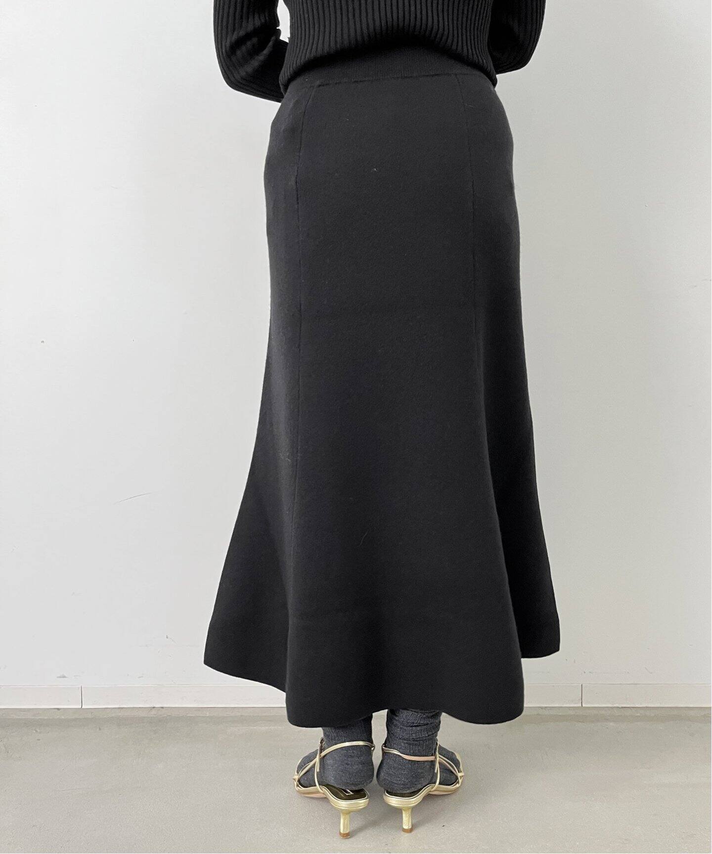 Knit Flare Skirt（ロング・マキシ丈スカート）｜L 