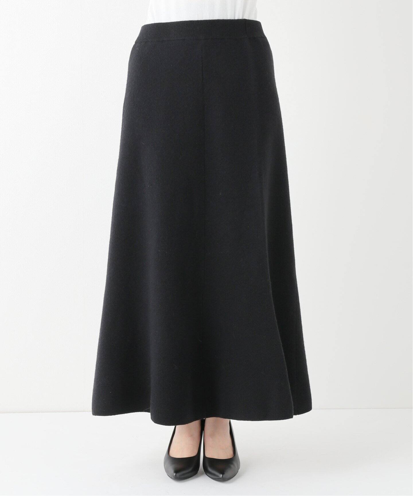 Knit Flare Skirt（ロング・マキシ丈スカート）｜L 