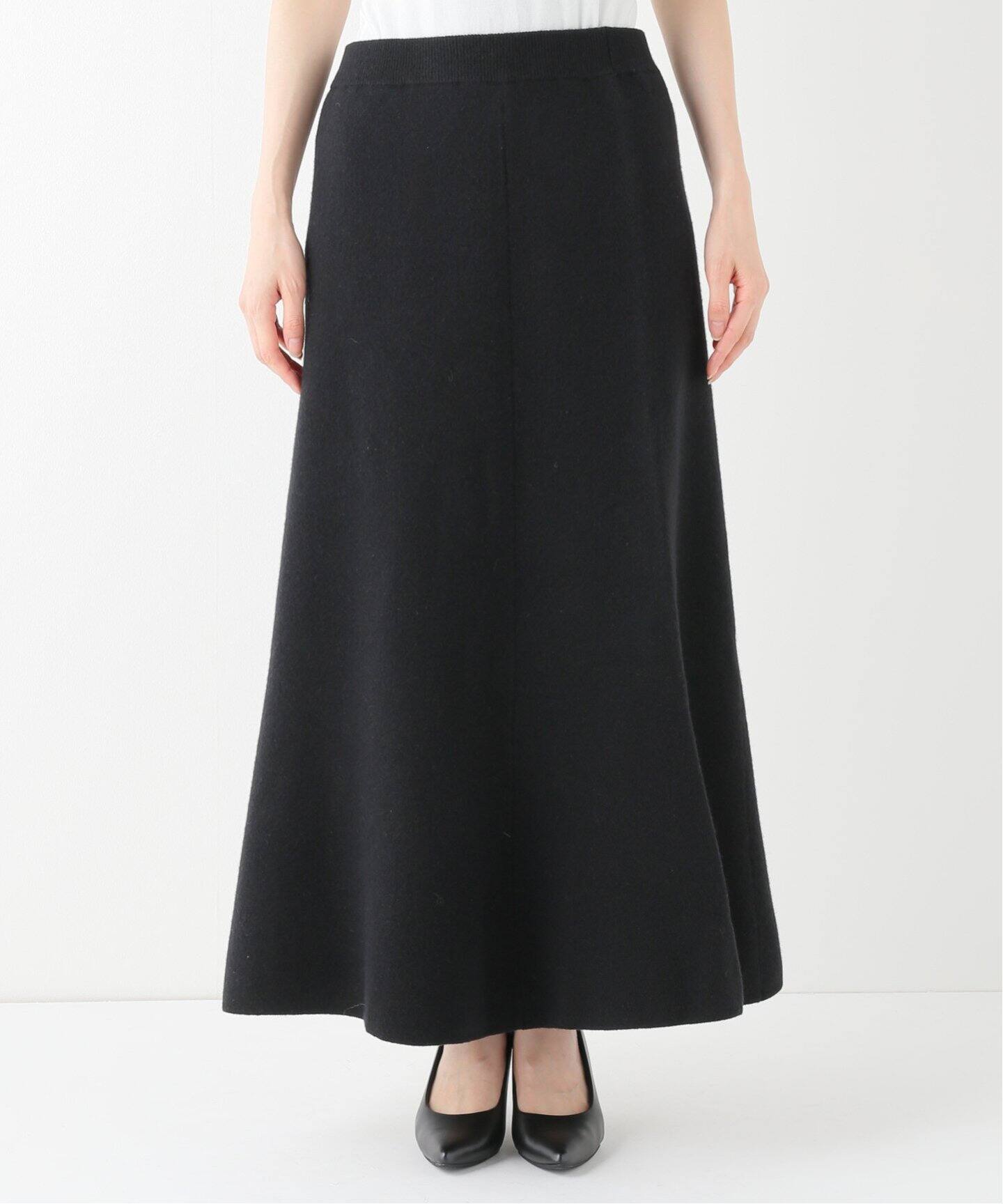 Knit Flare Skirt（ロング・マキシ丈スカート）｜L 
