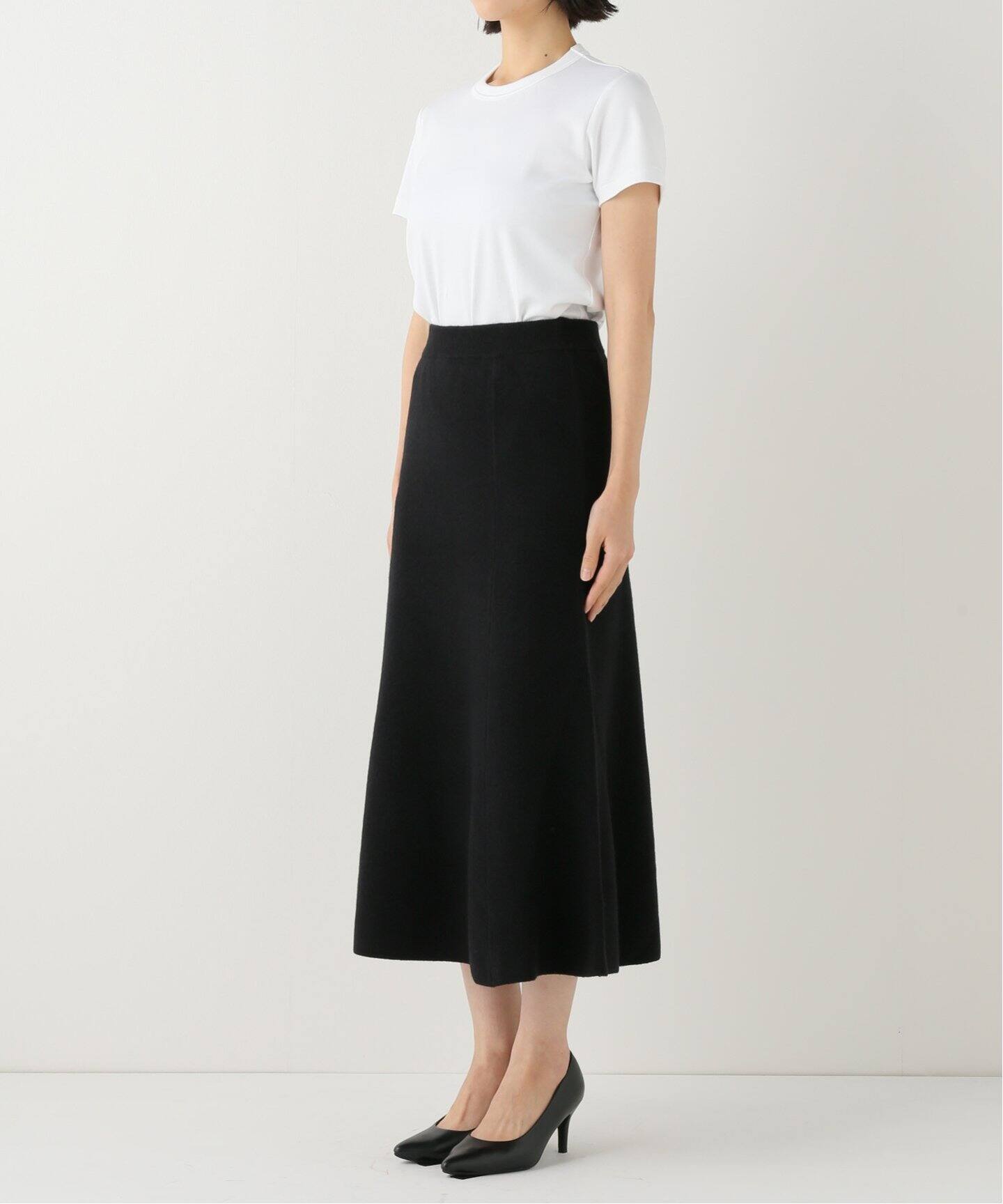 Knit Flare Skirt（ロング・マキシ丈スカート）｜L 