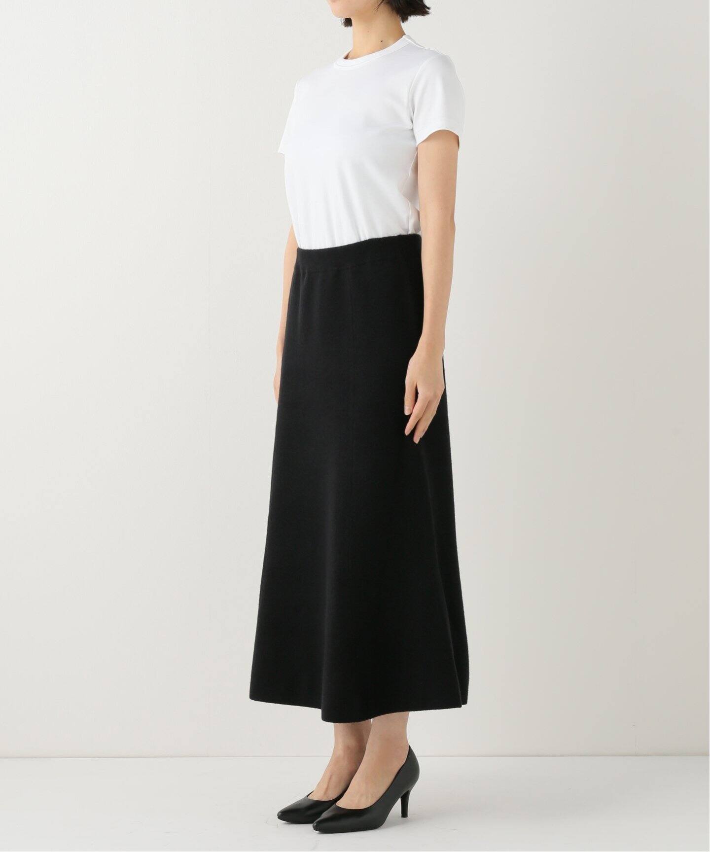 Knit Flare Skirt（ロング・マキシ丈スカート）｜L 
