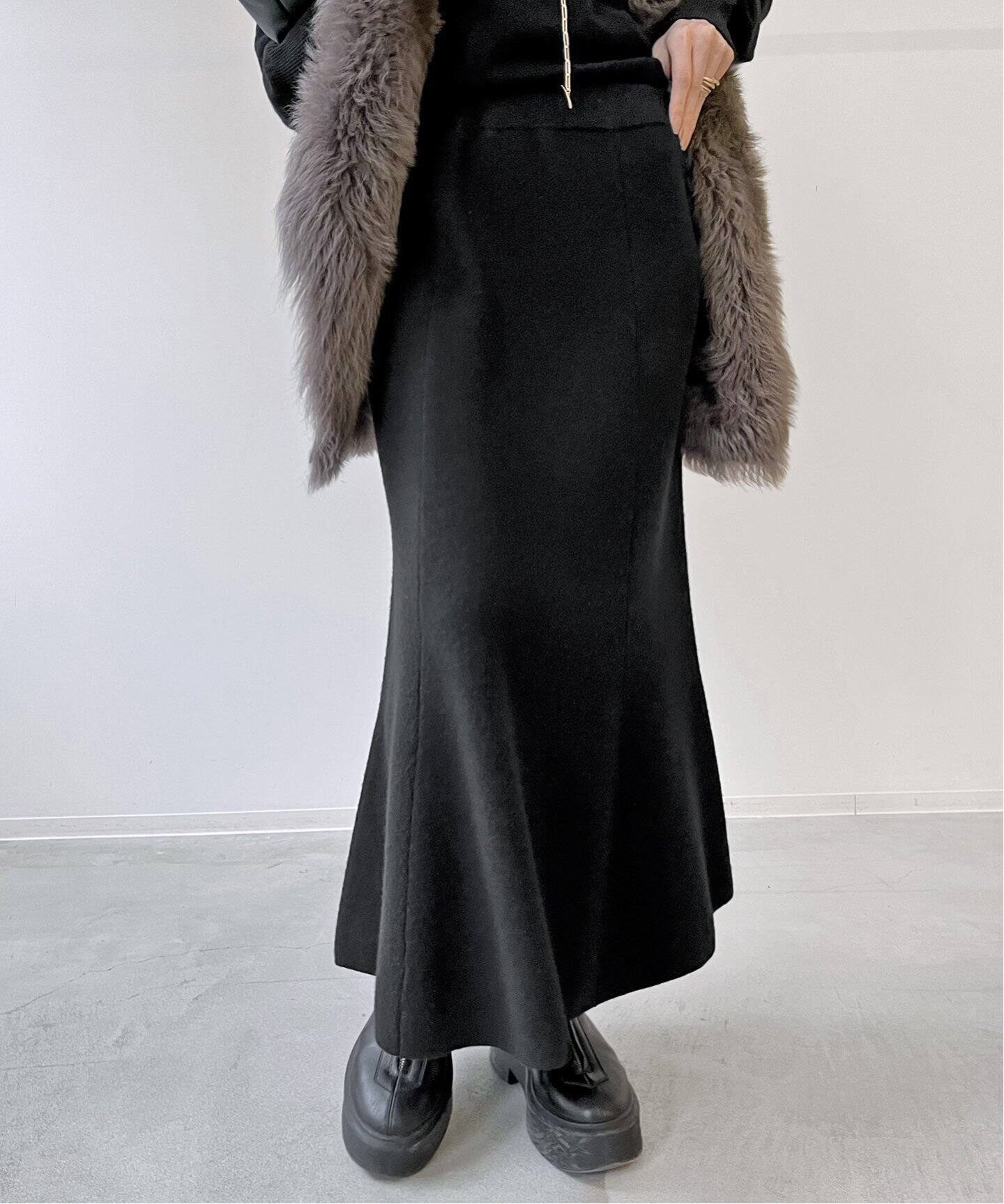 Knit Flare Skirt（ロング・マキシ丈スカート）｜L 