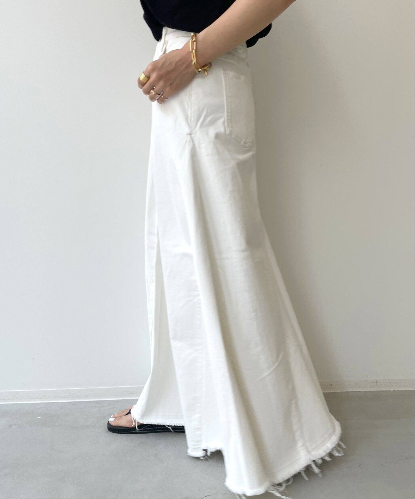 GOOD GRIEF!/グッドグリーフ】DENIM VOLUME FLARE SKIRT（ロング  