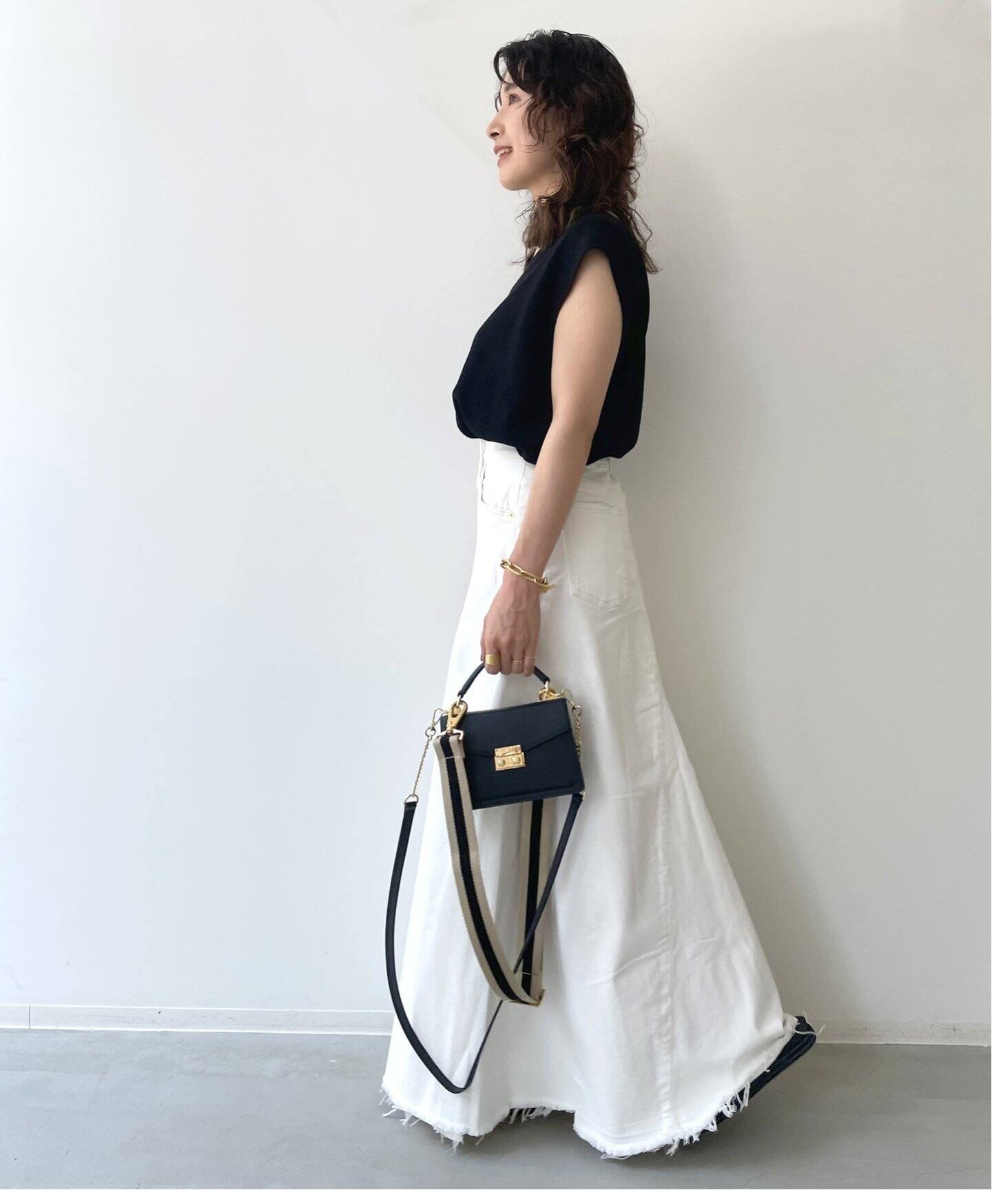 GOOD GRIEF!/グッドグリーフ】DENIM VOLUME FLARE SKIRT（ロング  