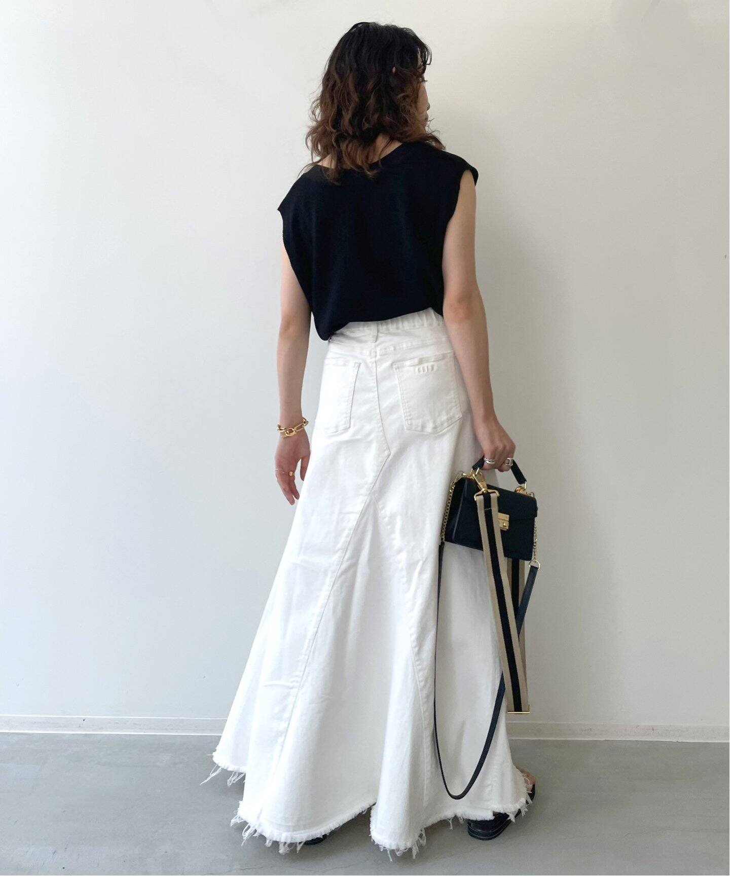 GOOD GRIEF!/グッドグリーフ】DENIM VOLUME FLARE SKIRT（ロング  