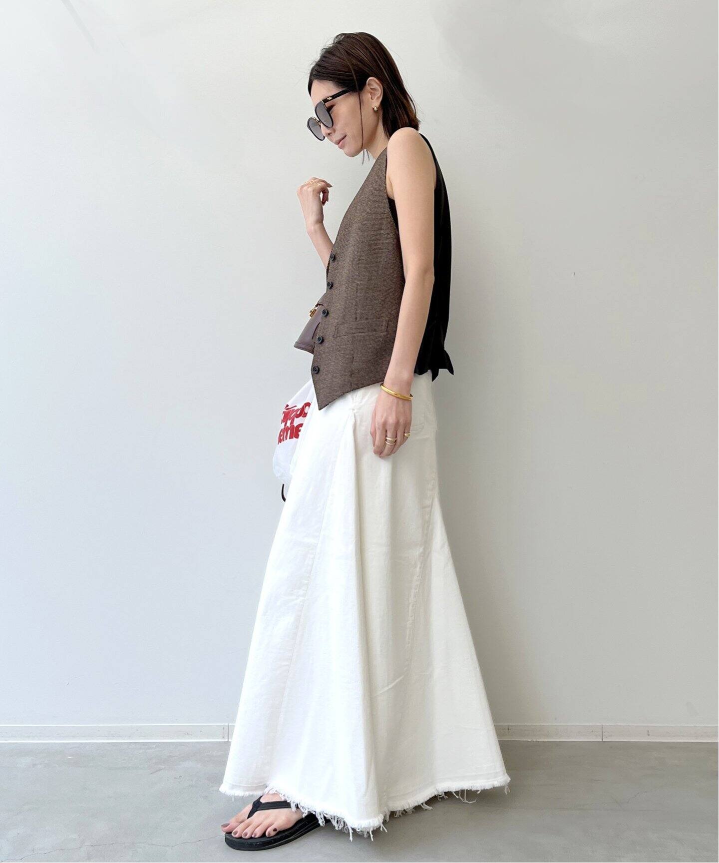 GOOD GRIEF!/グッドグリーフ】DENIM VOLUME FLARE SKIRT（ロング  