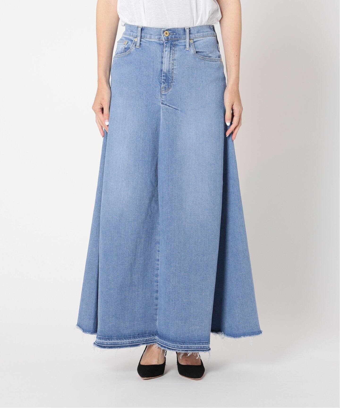 GOOD GRIEF!/グッドグリーフ】DENIM VOLUME FLARE SKIRT（ロング  
