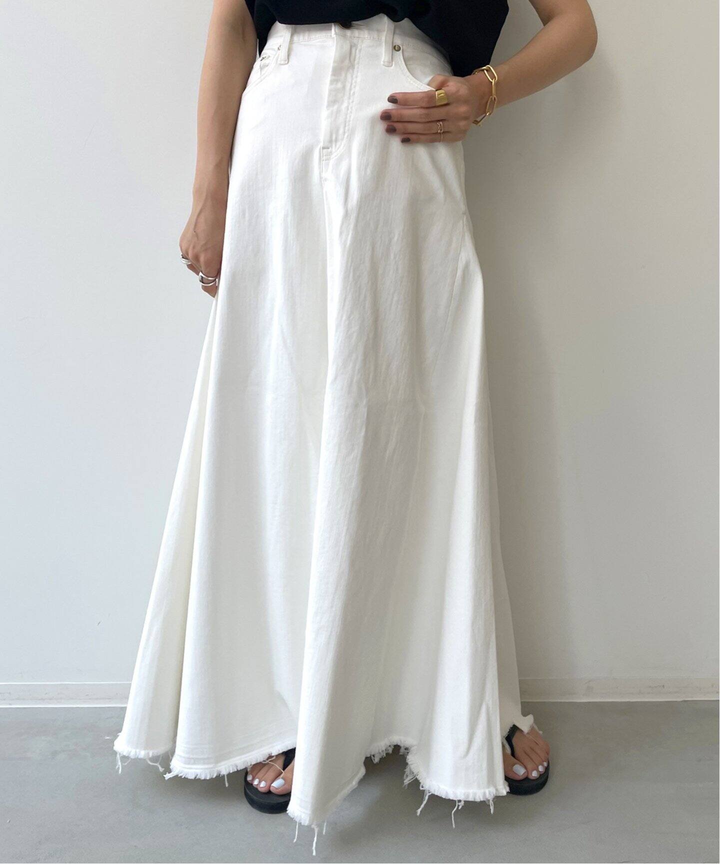 GOOD GRIEF!/グッドグリーフ】DENIM VOLUME FLARE SKIRT（ロング  