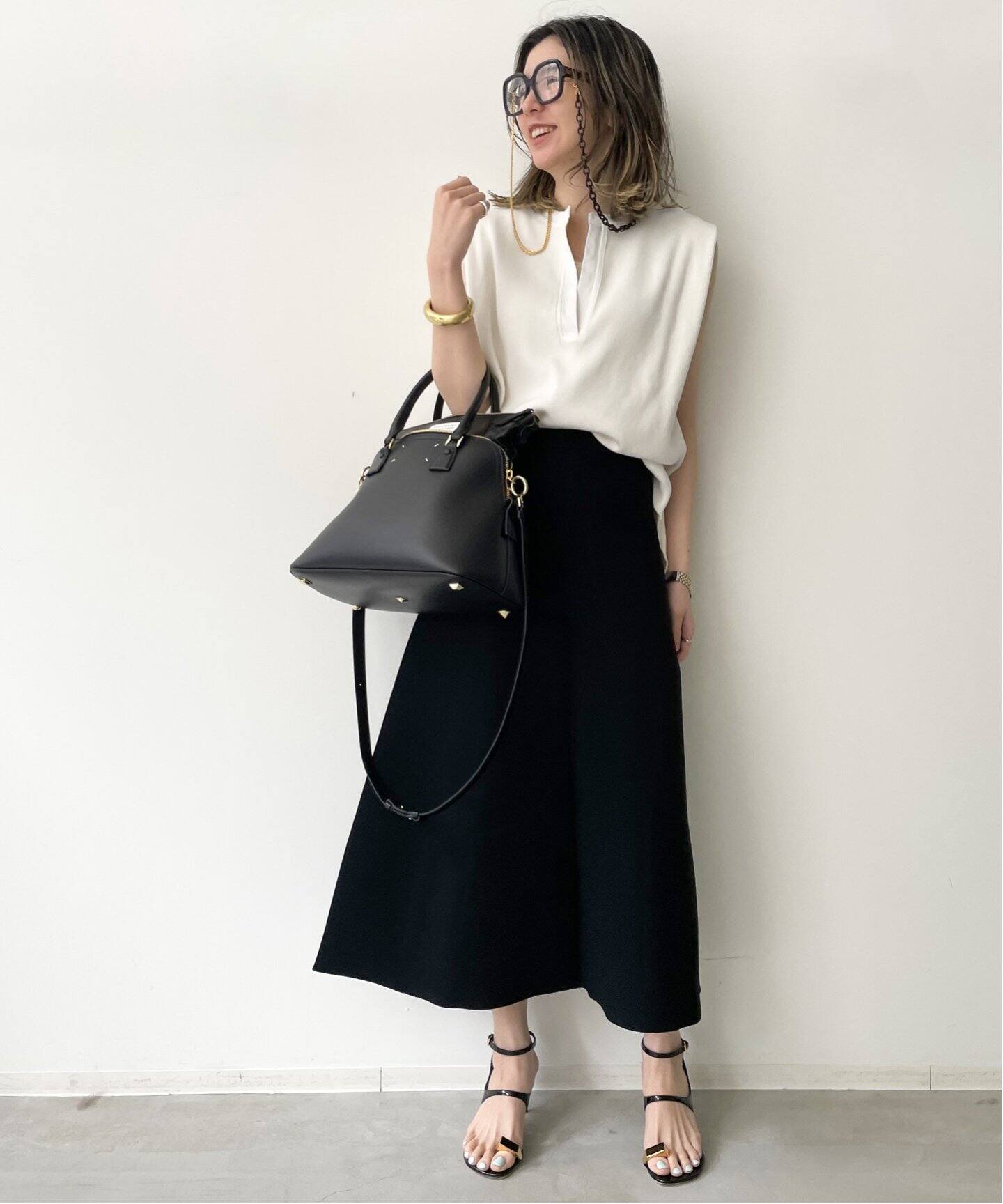 Knit Flare Skirt（ロング・マキシ丈スカート）｜L 