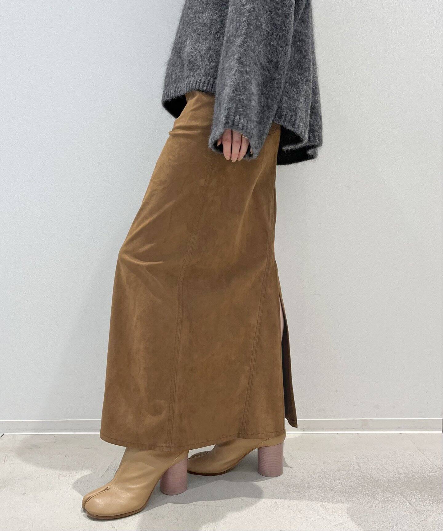 Artificial Leather Maxi Skirt（ロング・マキシ丈スカート）｜L  