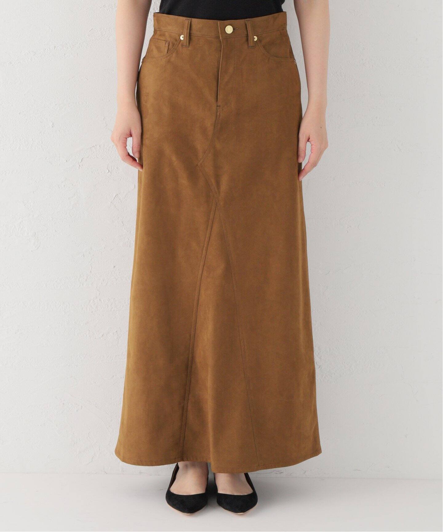 Artificial Leather Maxi Skirt（ロング・マキシ丈スカート）｜L  