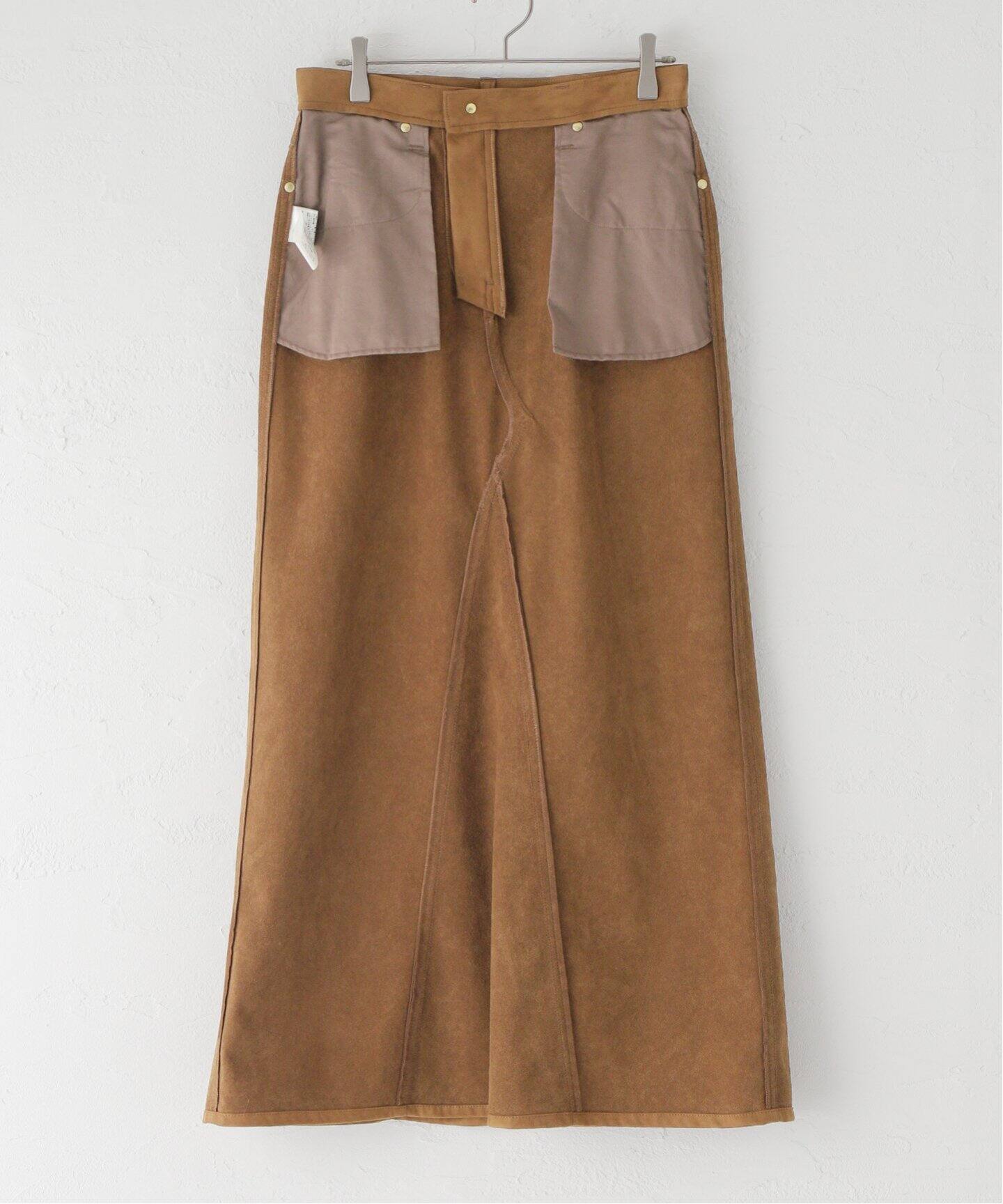 Artificial Leather Maxi Skirt（ロング・マキシ丈スカート）｜L  