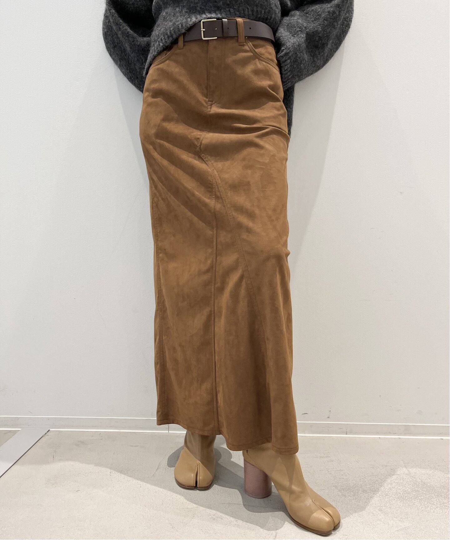 Artificial Leather Maxi Skirt（ロング・マキシ丈スカート）｜L  
