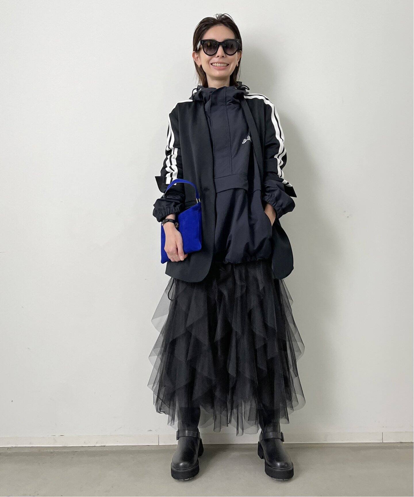 Tulle Drape Skirt（ロング・マキシ丈スカート）｜L 