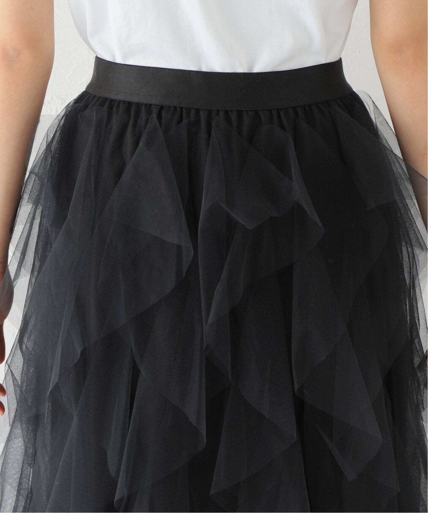 Tulle Drape Skirt（ロング・マキシ丈スカート）｜L 