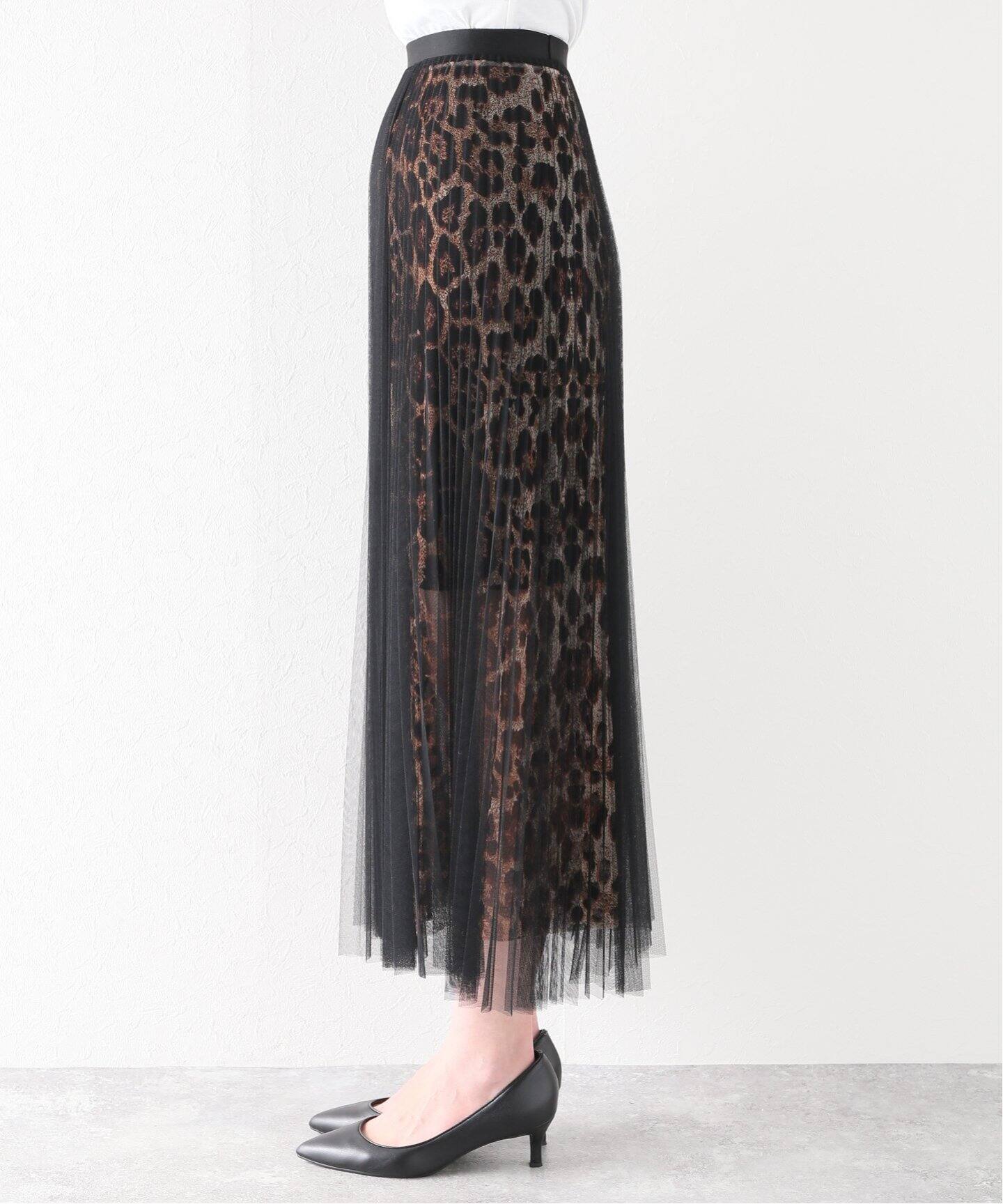 LOYD/FORD/ロイドフォードmesh×Leopard SKIRT