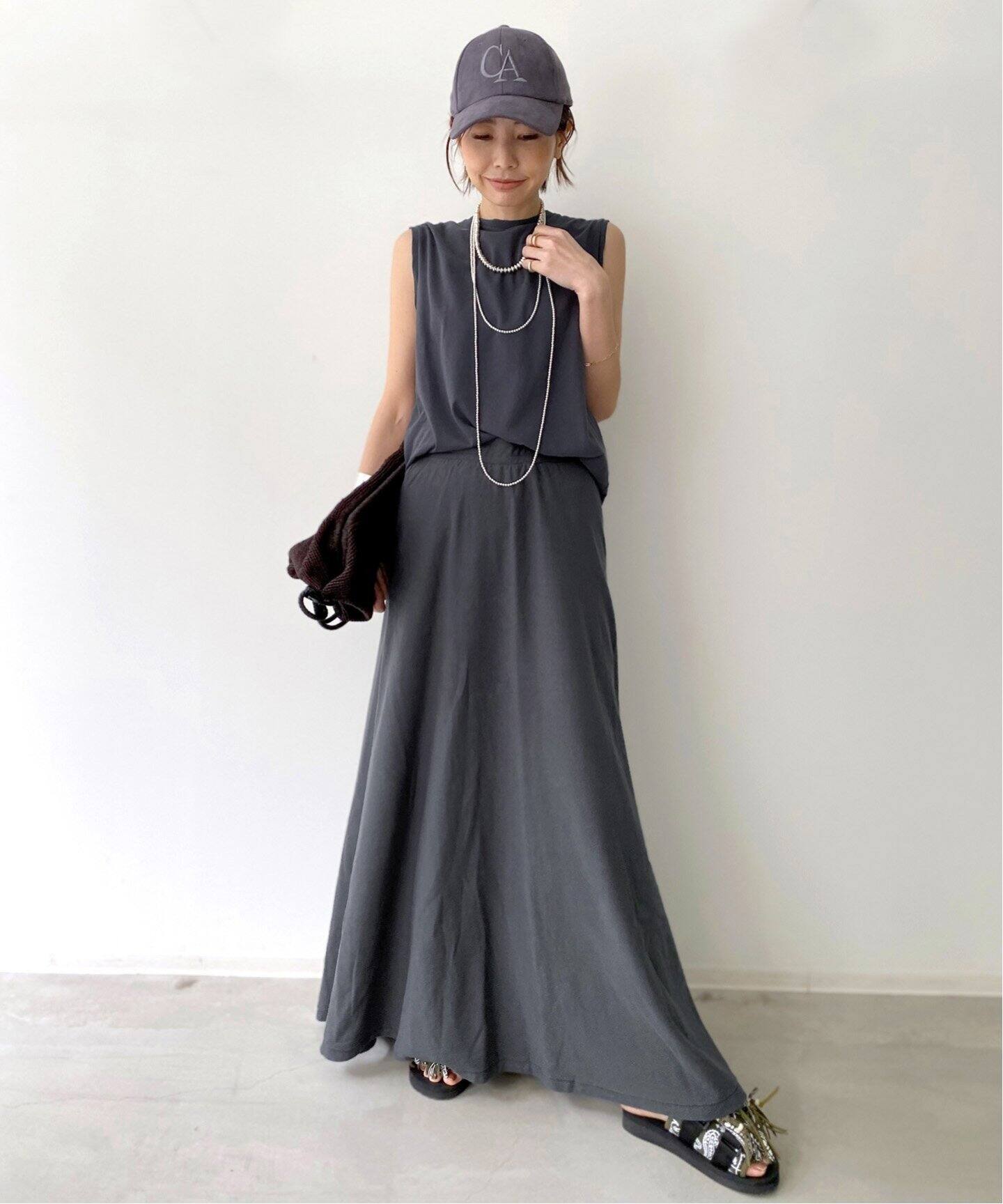 GREY CHORD/グレイコード】Maxi Skirt（ロング・マキシ丈スカート）｜L 