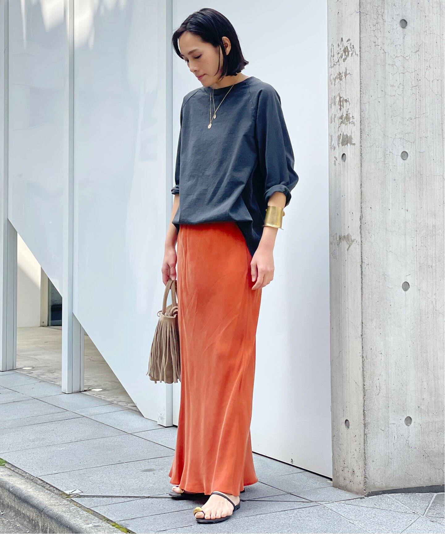 Newフィブリルキュプラスカート（ロング・マキシ丈スカート）｜AP 