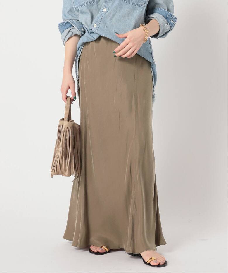 Newフィブリルキュプラスカート（ロング・マキシ丈スカート）｜AP  
