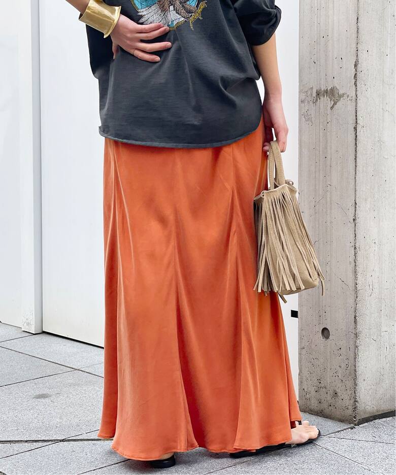 追加》New フィブリルキュプラ スカート（ロング・マキシ丈スカート  