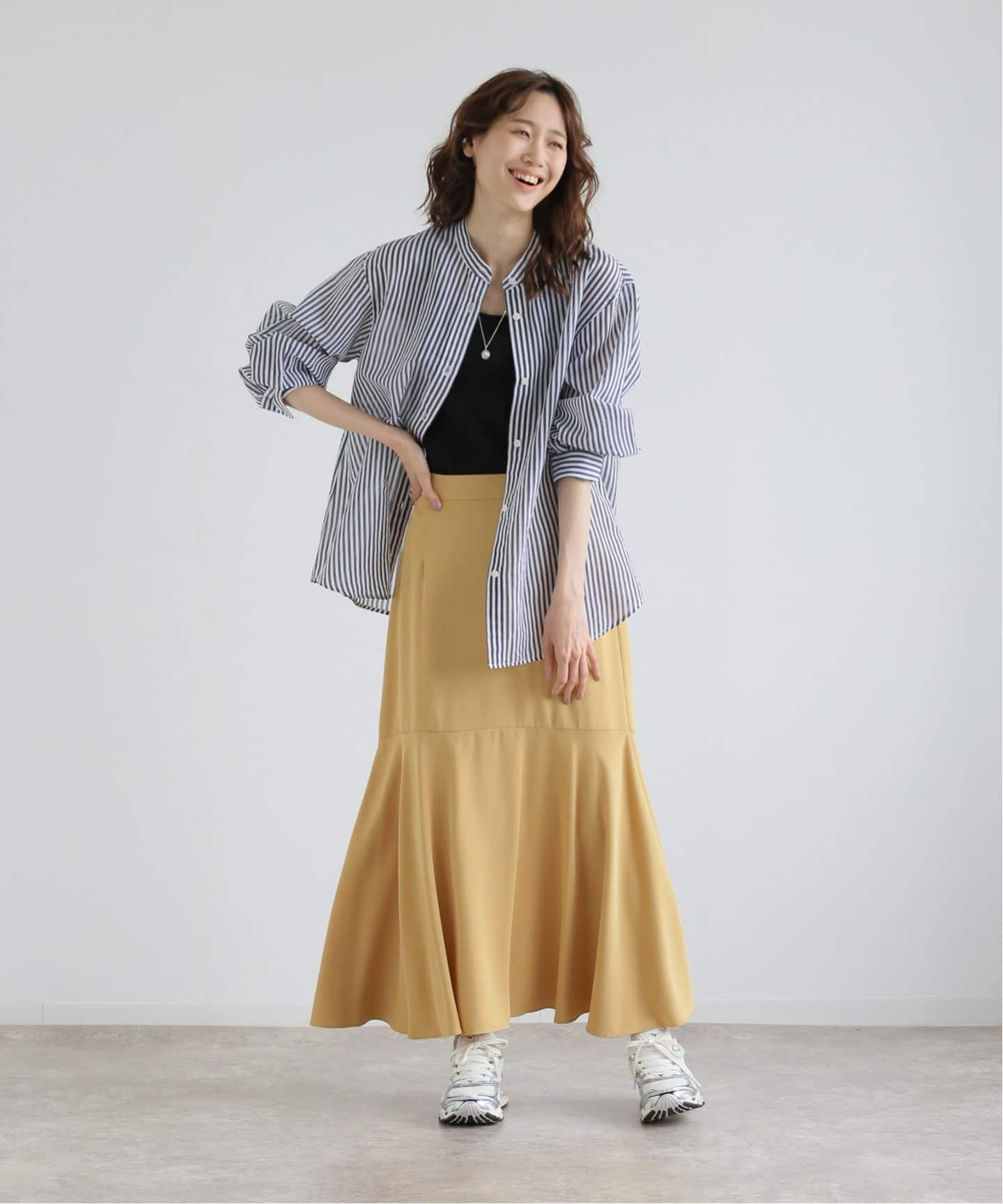 マットサテンスカート（ロング・マキシ丈スカート）｜B.C STOCK