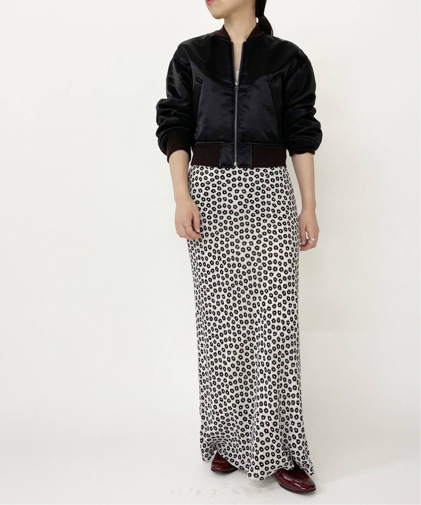 ヴィンテージフラワーシアーバイアスマキシスカート（ロング・マキシ丈  