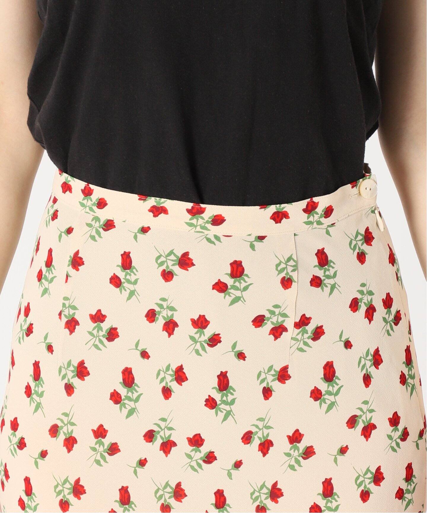 ヴィンテージフラワーシアーバイアスマキシスカート（ロング・マキシ丈  