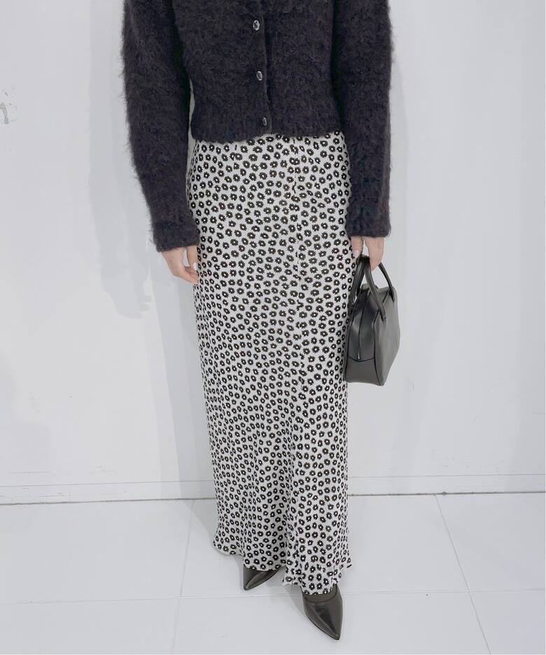 ヴィンテージフラワーシアーバイアスマキシスカート（ロング・マキシ丈  