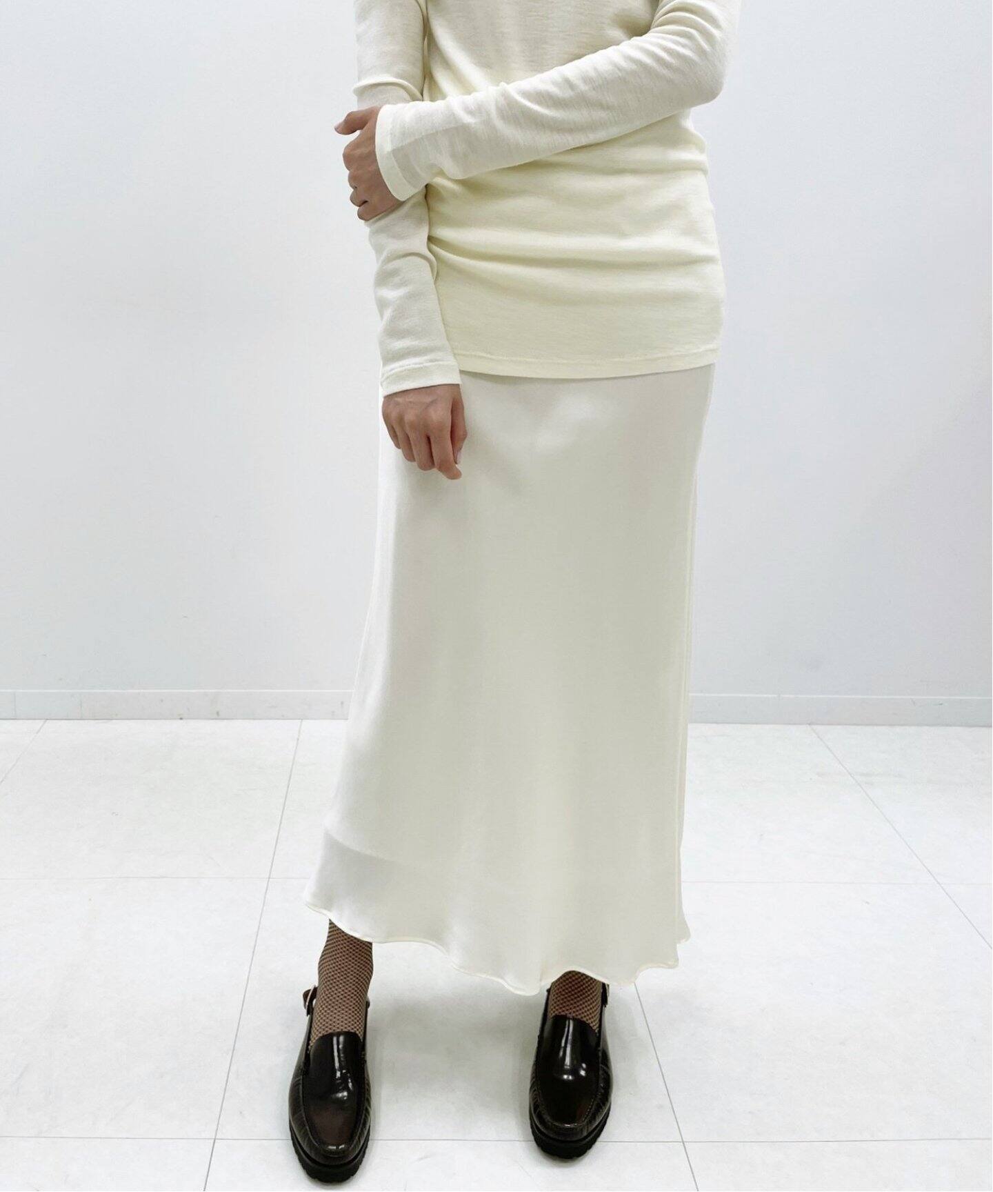 abc サテンバイアスマキシスカート（ロング・マキシ丈スカート）｜EDIT  