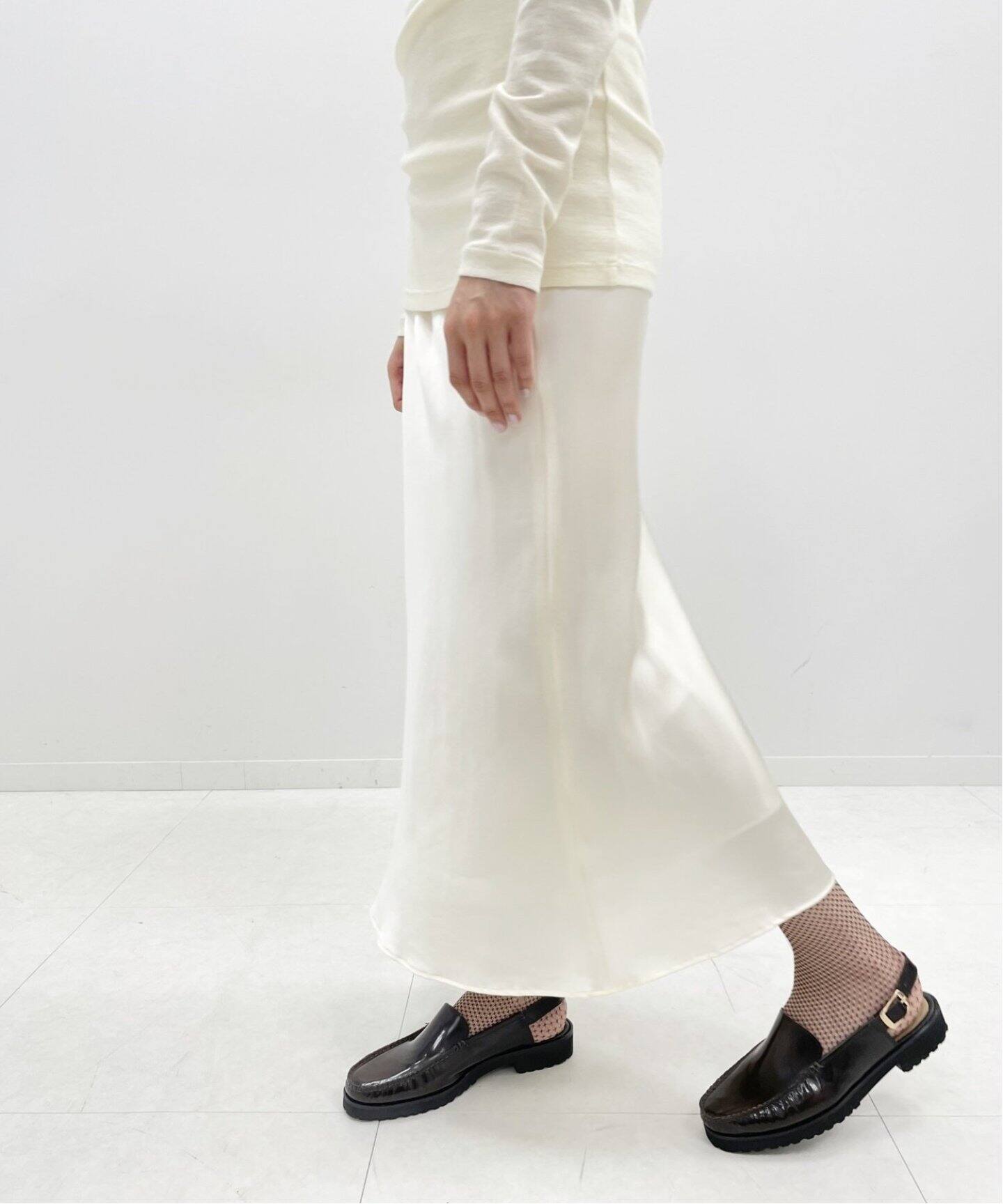 abc サテンバイアスマキシスカート（ロング・マキシ丈スカート）｜EDIT  