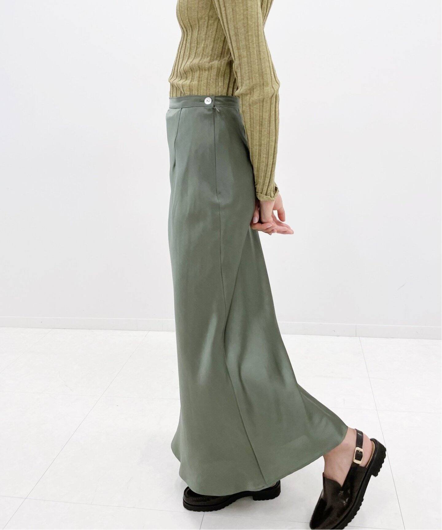 abc サテンバイアスマキシスカート（ロング・マキシ丈スカート）｜EDIT  
