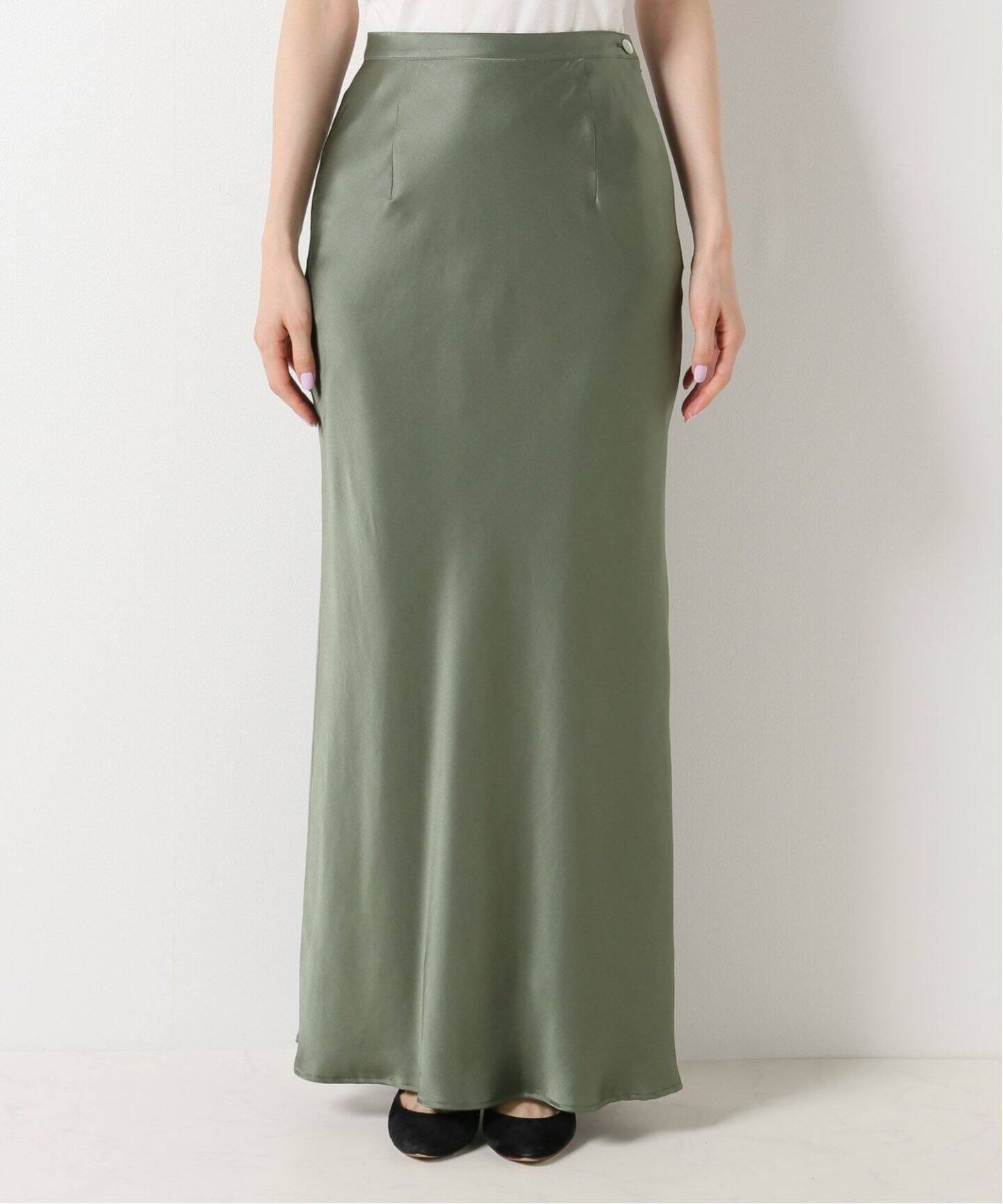 abc サテンバイアスマキシスカート（ロング・マキシ丈スカート）｜EDIT  