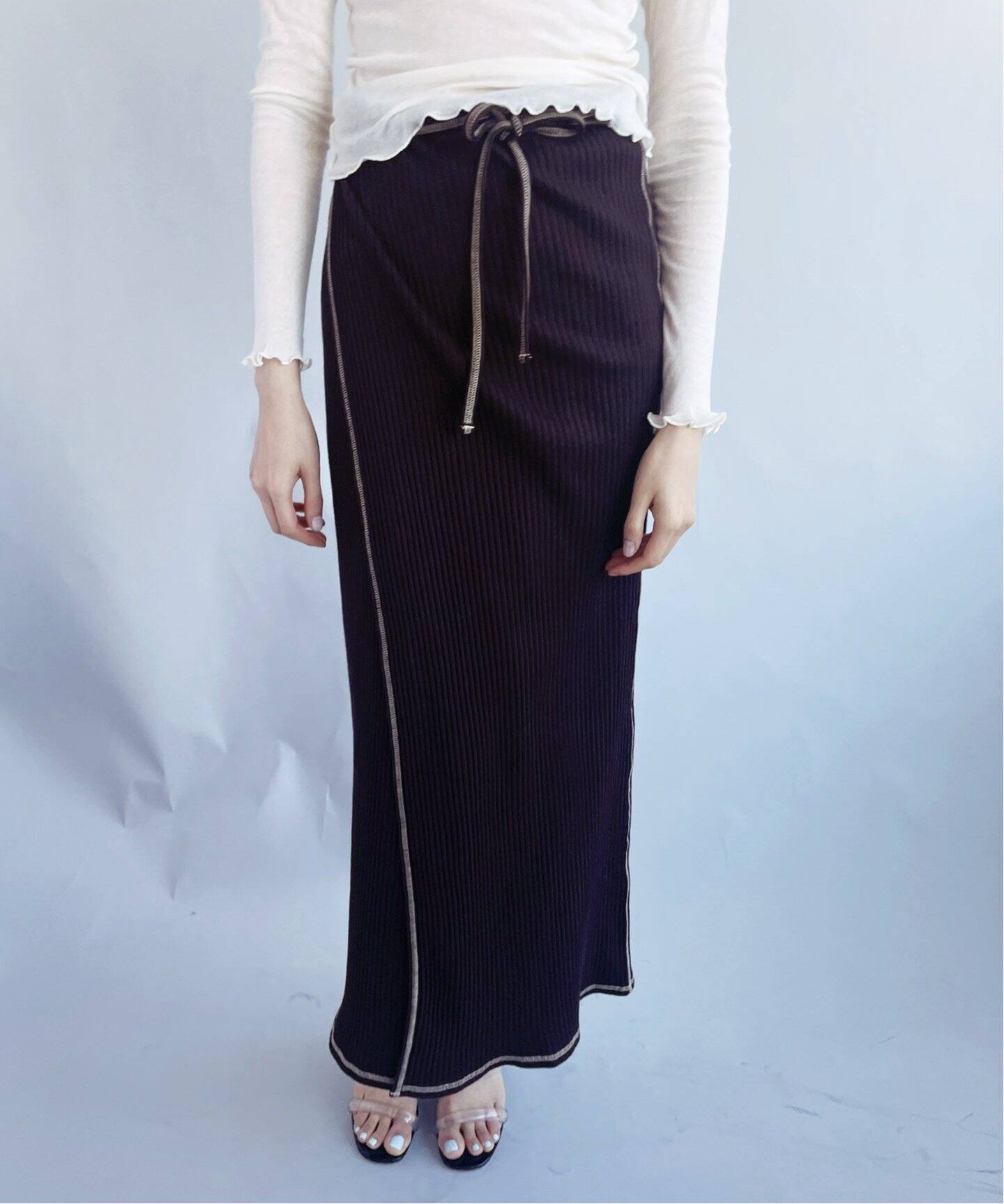 BASERANGE/ベースレンジ】PRE BRIG SKIRT（ロング・マキシ丈スカート 