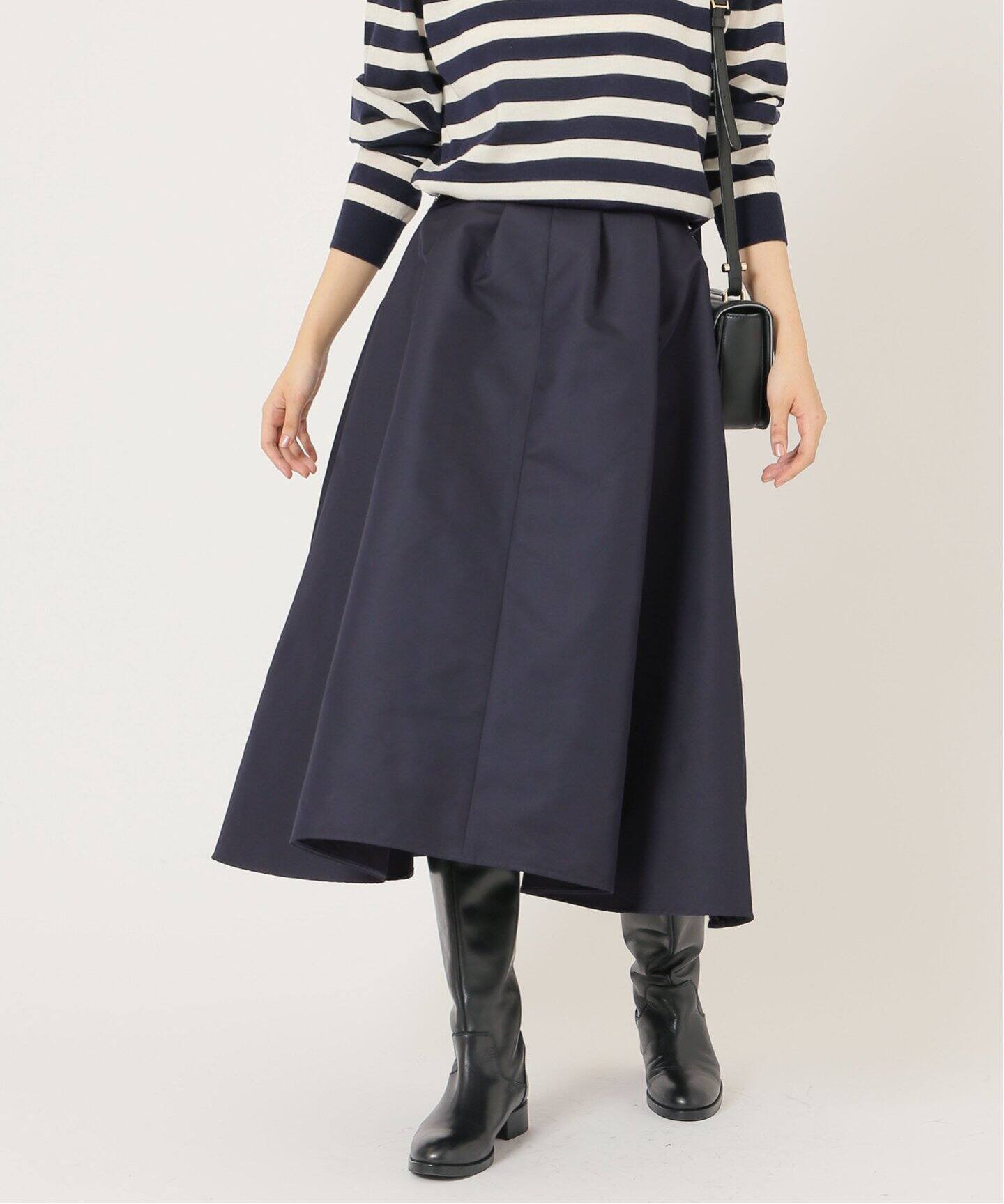 ＆NAVYタックフレアスカート（ロング・マキシ丈スカート）｜IENA  