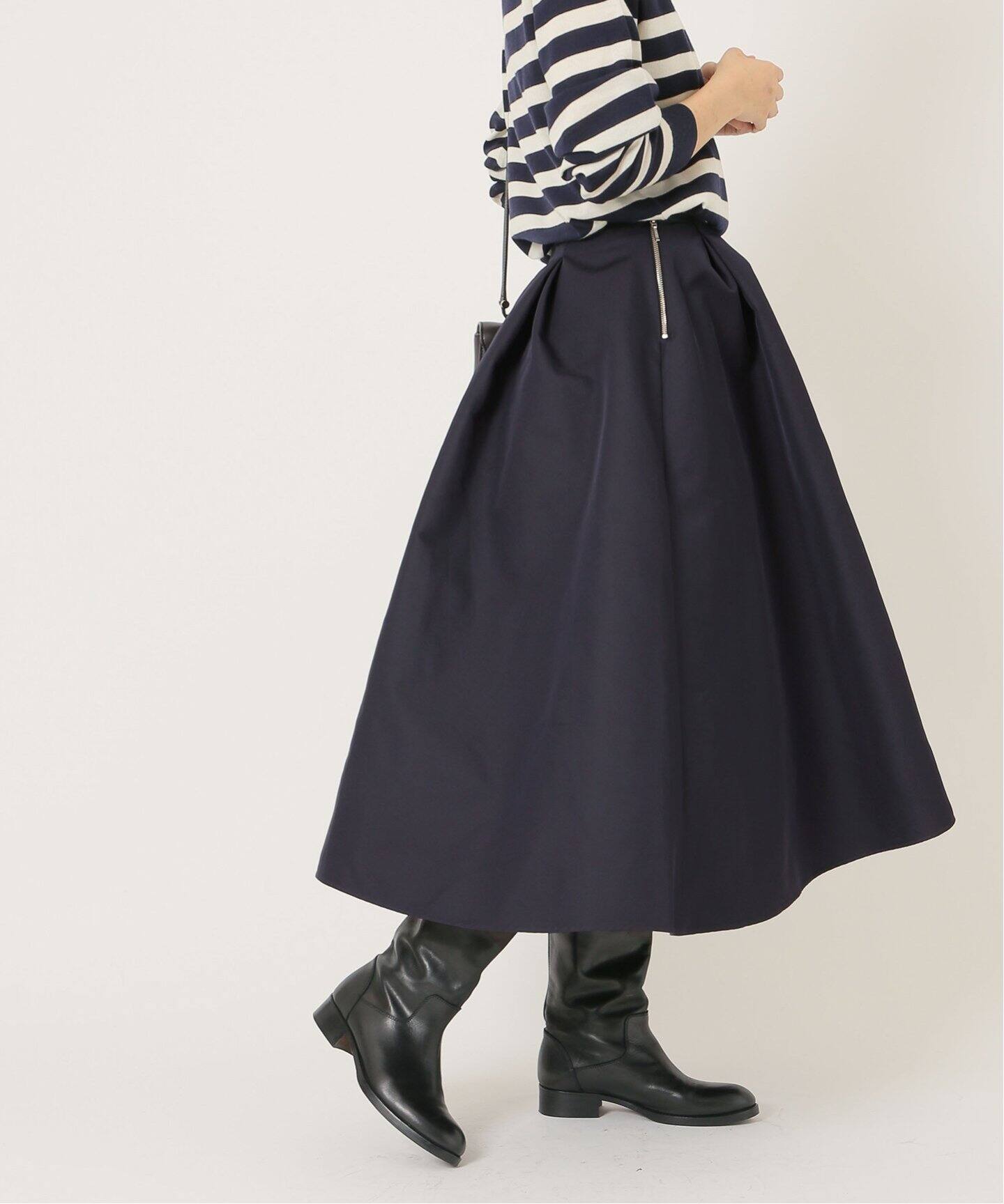＆NAVYタックフレアスカート（ロング・マキシ丈スカート）｜IENA  