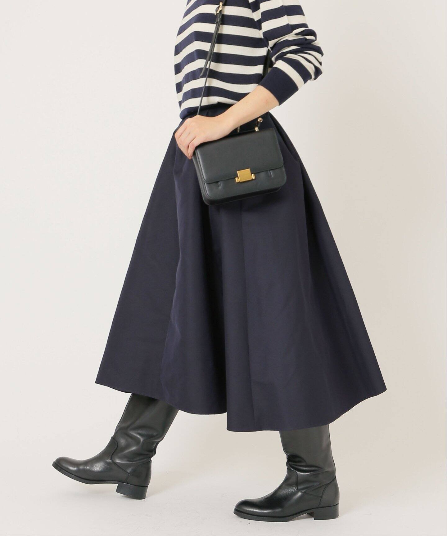 ＆NAVYタックフレアスカート（ロング・マキシ丈スカート）｜IENA  