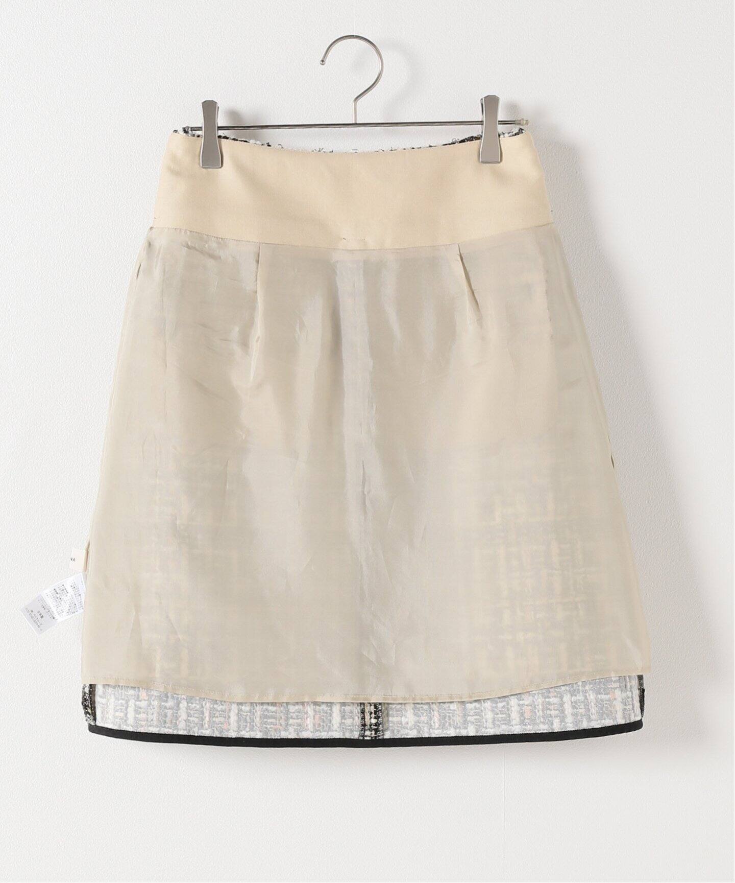 ホワイトツイードスカート（ひざ丈スカート）｜IENA（イエナ）の通販  