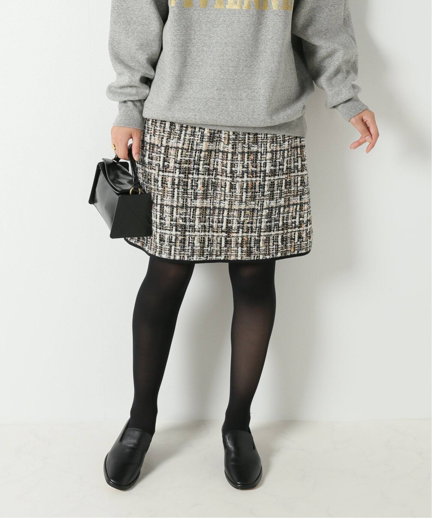 ホワイトツイードスカート（ひざ丈スカート）｜IENA（イエナ）の通販  