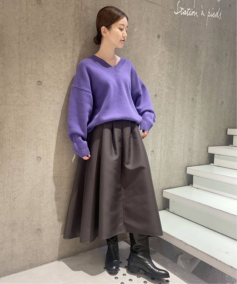 ダブルサテンタックフレアスカート（その他スカート）｜IENA（イエナ  