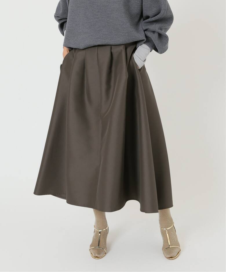 ダブルサテンタックフレアスカート（その他スカート）｜IENA（イエナ  