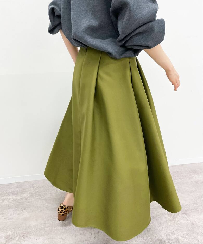 ダブルサテンタックフレアスカート（その他スカート）｜IENA（イエナ  