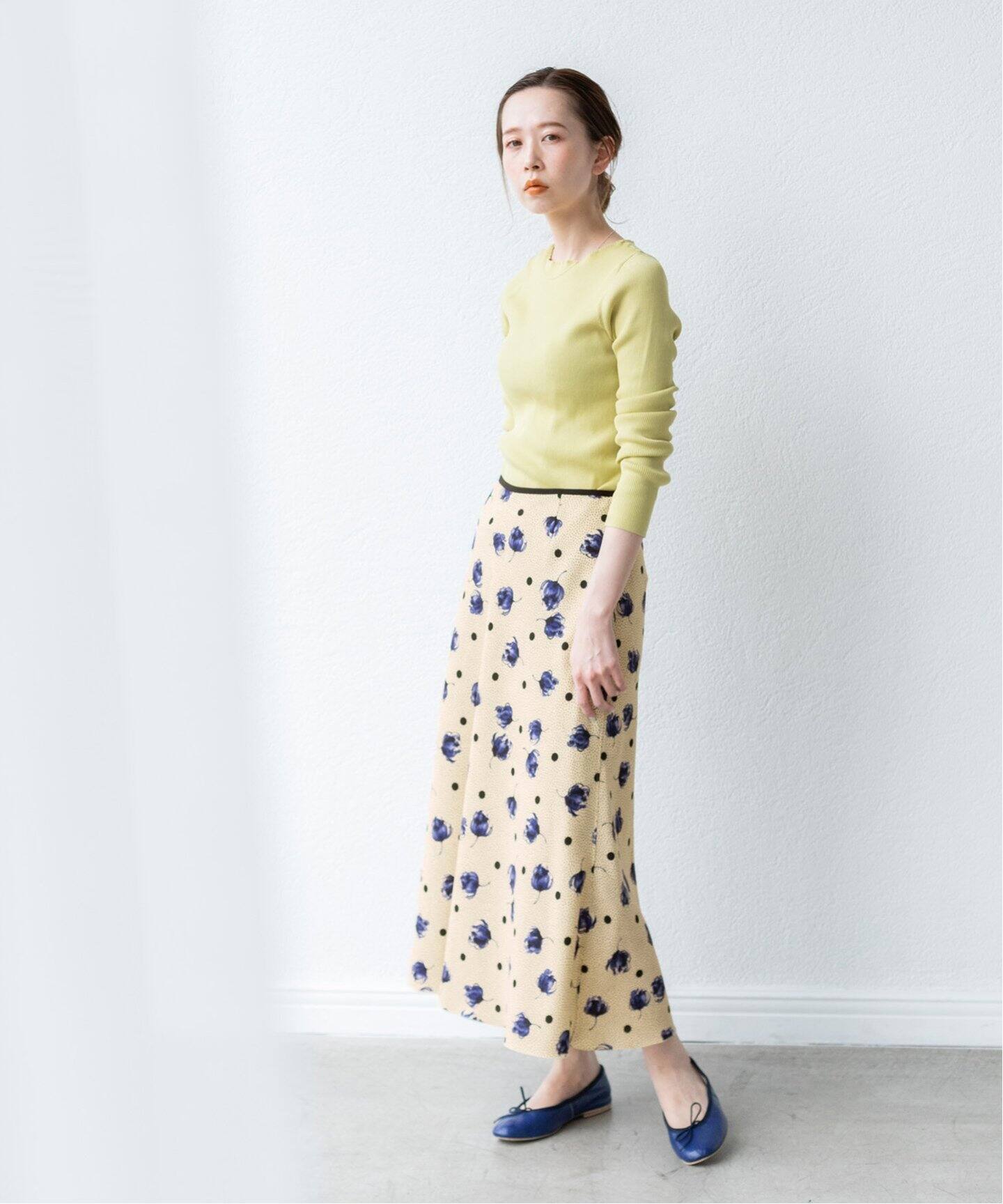 ドットフラワーバイヤススカート◇（その他スカート）｜IENA（イエナ  
