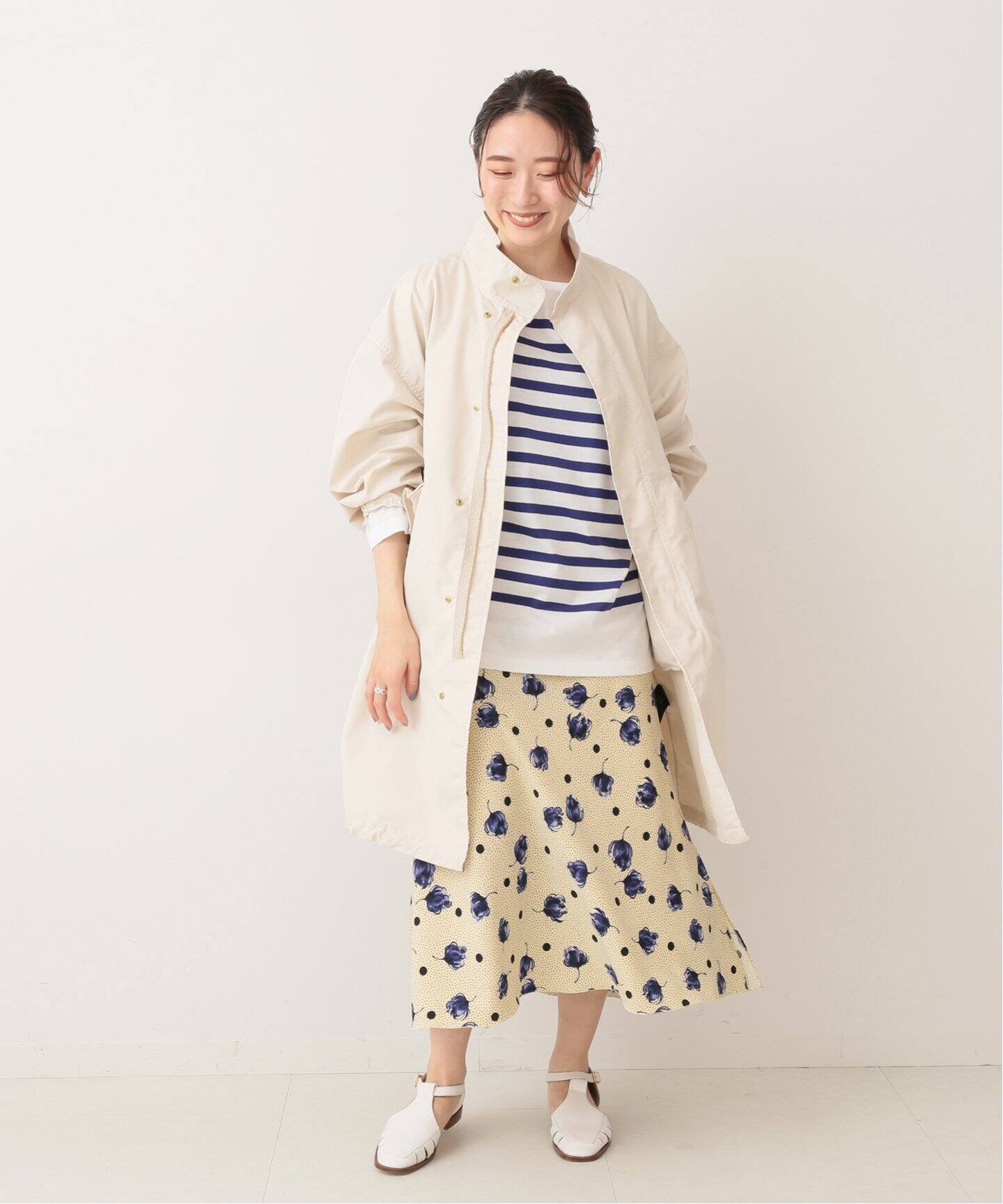 ドットフラワーバイヤススカート◇（その他スカート）｜IENA（イエナ  